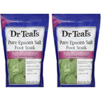 Dr. Teal's foot soak front view of two-pack packaging