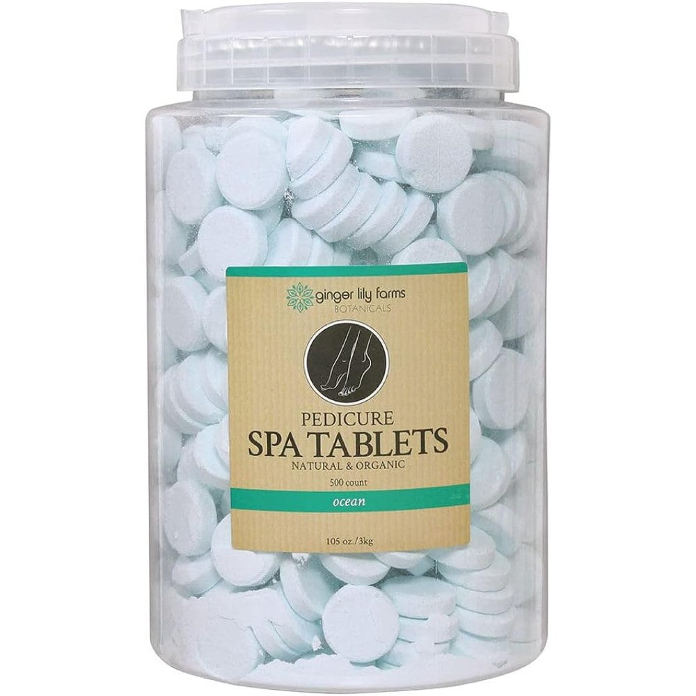 Ginger Lily Farms Botanicals Pedicure Spa Tablets front view container for foot soak
