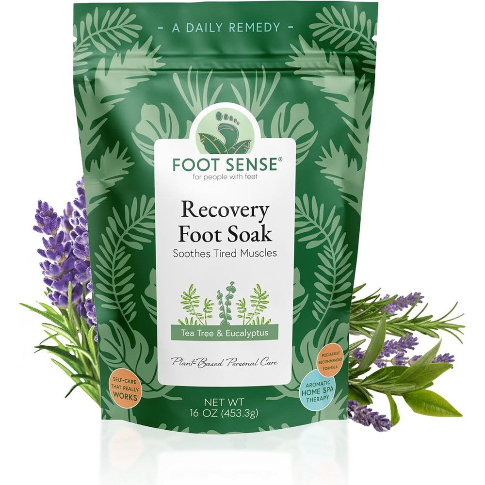 Foot Sense Tea Tree Oil Detox Foot Soak front view packaging for intensive foot repair