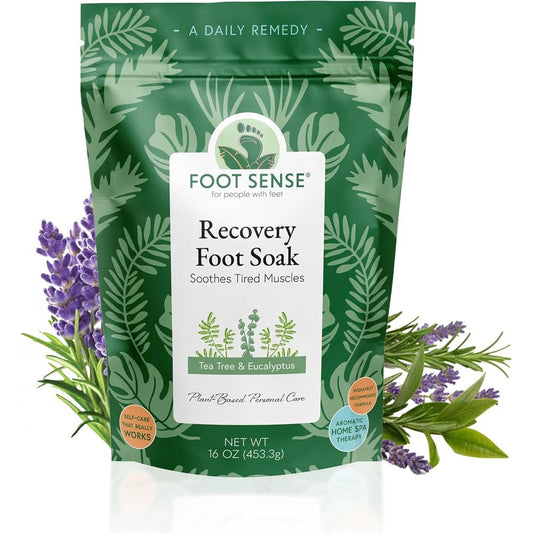 Foot Sense Tea Tree Oil Detox Foot Soak front view packaging for intensive foot repair