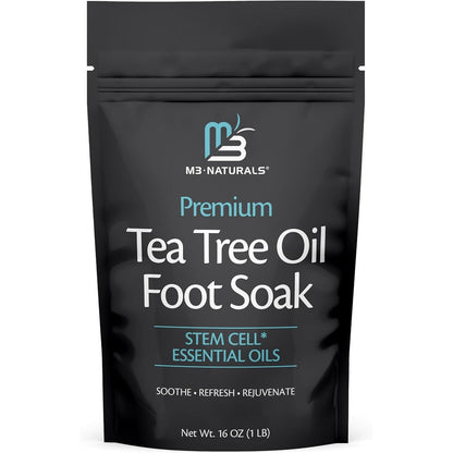 M3 Naturals Tea Tree Oil Foot Soak sixteen ounce packaging front view