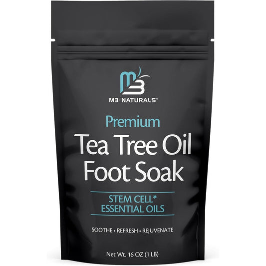 M3 Naturals Tea Tree Oil Foot Soak sixteen ounce packaging front view