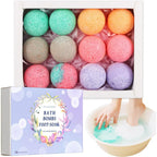 Oimzzr Magiherbe organic foot bath bombs 12 pack front view packaging