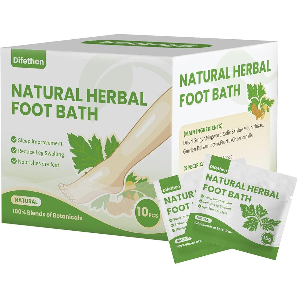Difethen natural mugwort and ginger foot soak product box