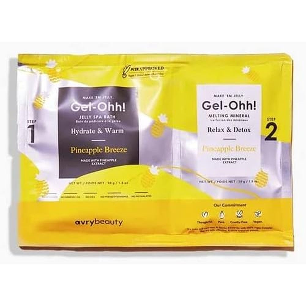 AvryBeauty Gel-Ohh! Jelly Spa Bath Pineapple Breeze front view packaging