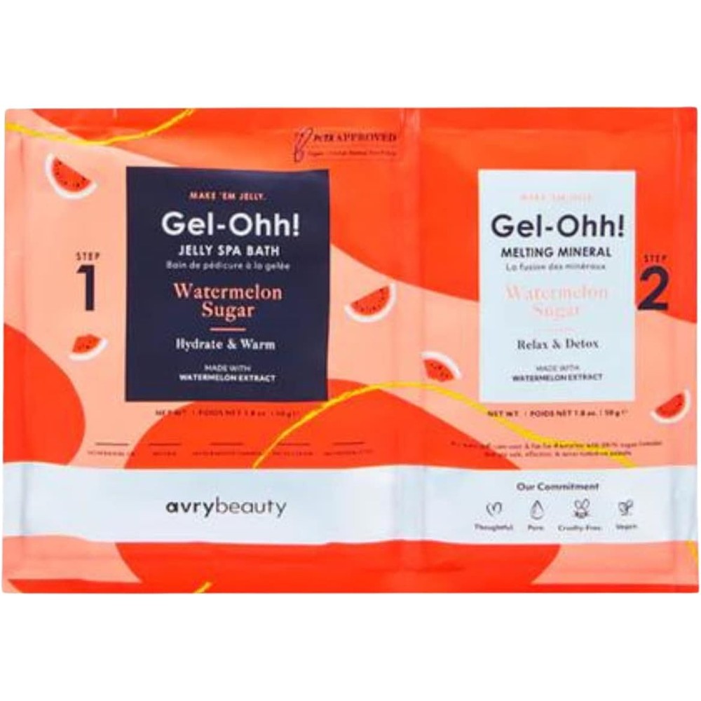 Avrybeauty Gel-Ohh Watermelon Sugar jelly pedicure kit front view
