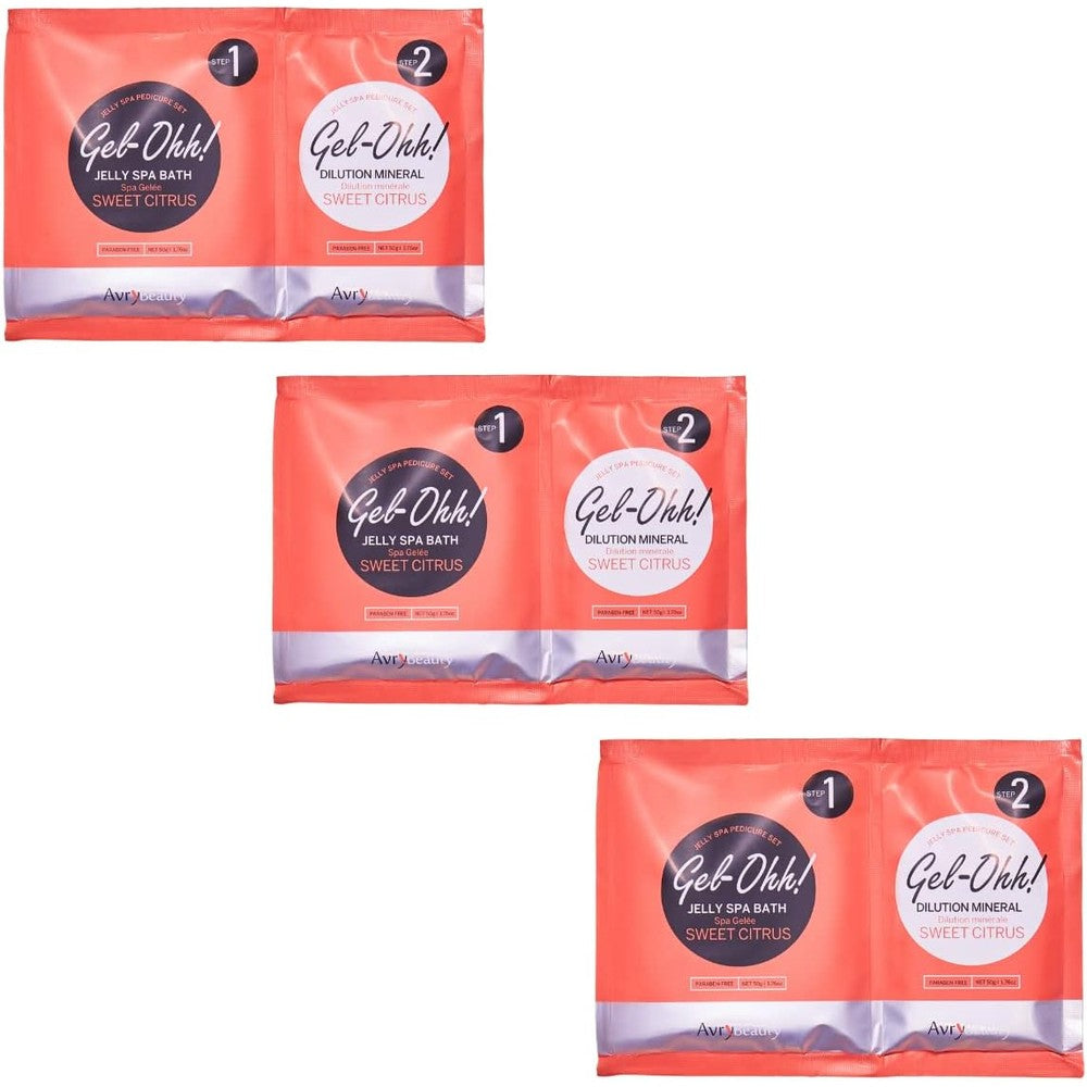 AvryBeauty Gel-Ohh Jelly Spa Bath Citrus Fresh 3 pack front view