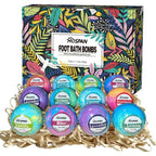 Hospan organic foot bath bombs gift set packaging front view