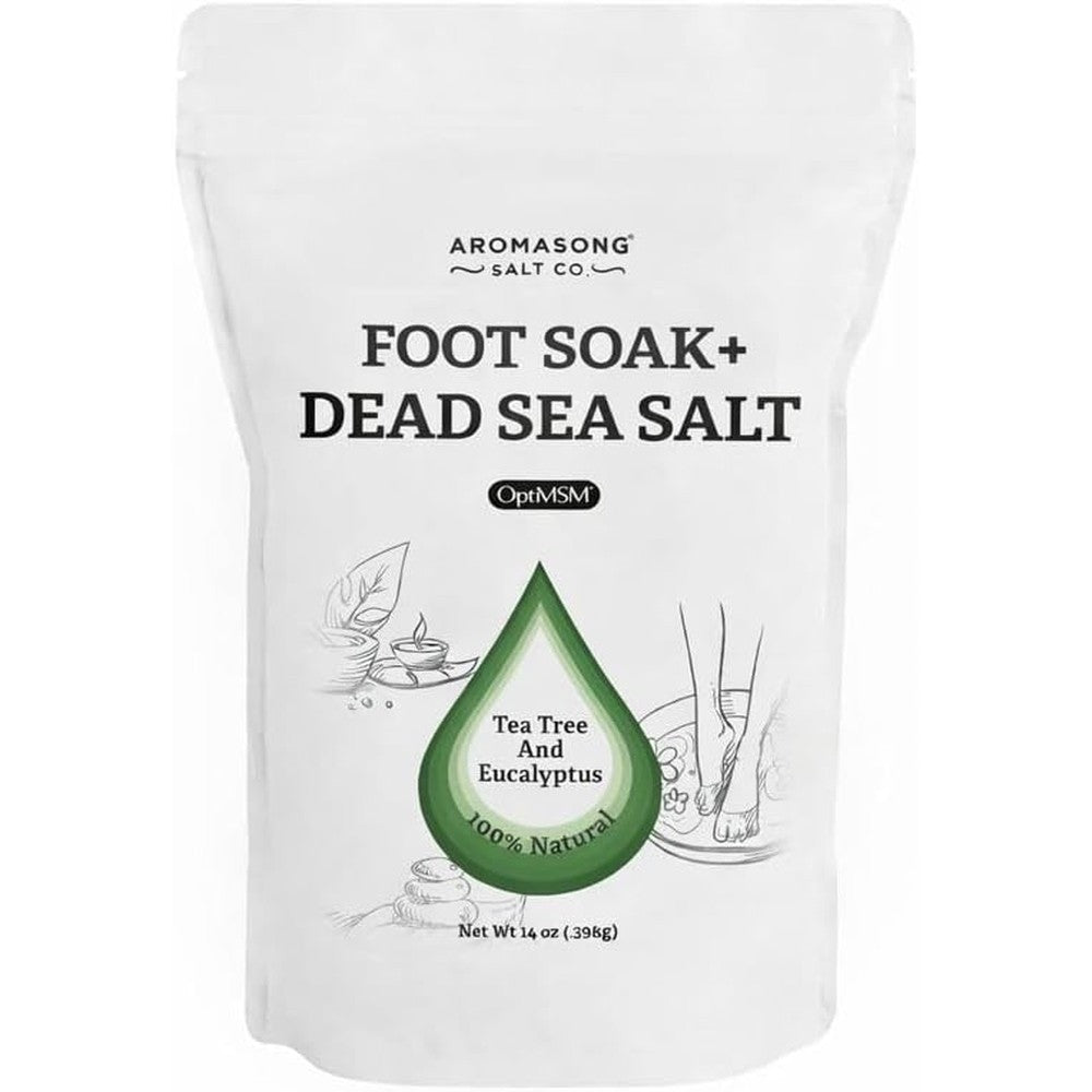 Aromasong Tea Tree Foot Soak with Dead Sea Salt front view package