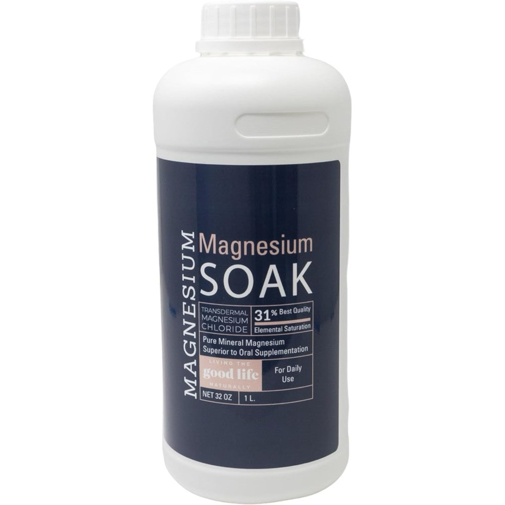 Living the Good Life Naturally Magnesium Soak bottle front view