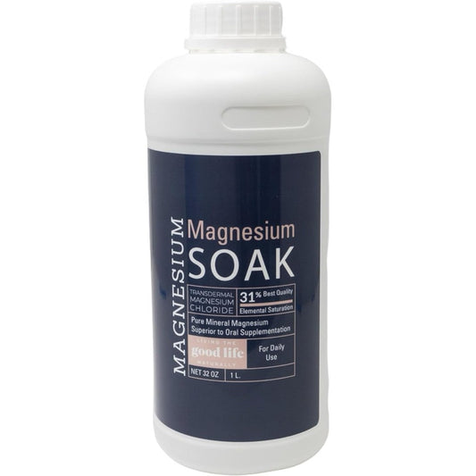 Living the Good Life Naturally Magnesium Soak bottle front view