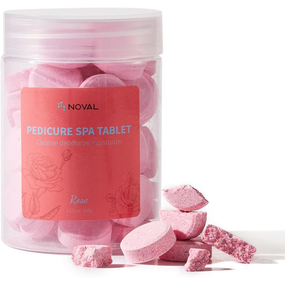 Noval Pedicure Spa Tablet Rose Scent jar front view