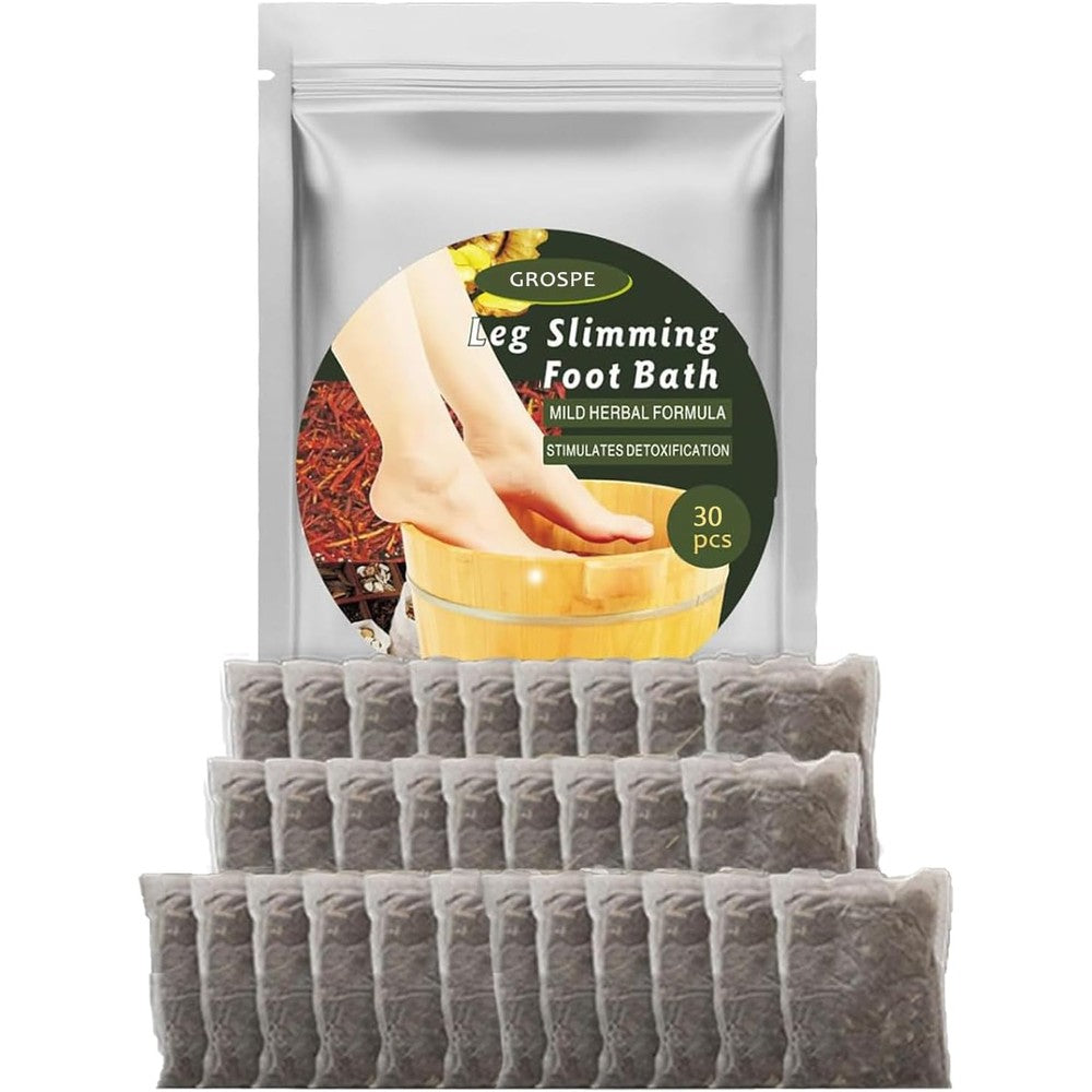 MSLing 30 Count Natural Mugwort Foot Soak bags front view