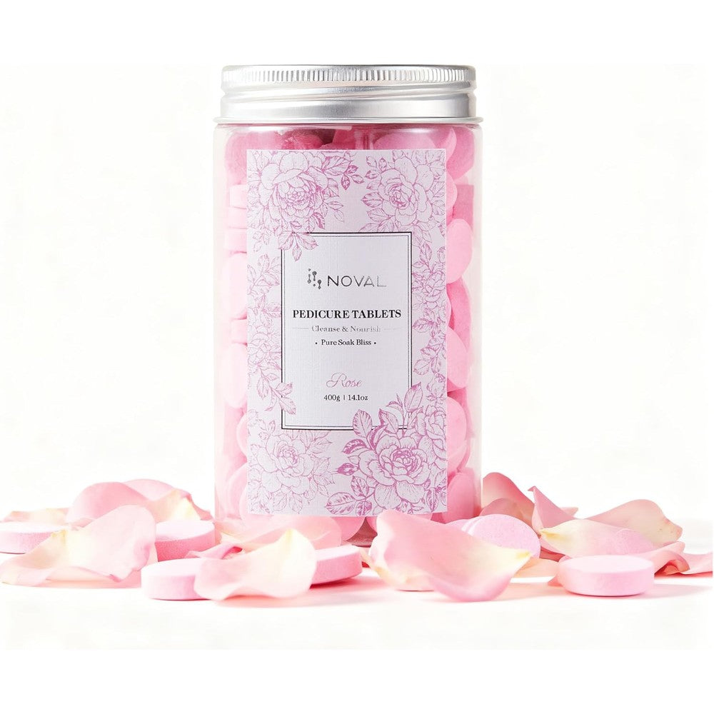 Noval Rose Scented Foot Soak Tablets 400g container front view