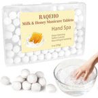 Raqeho milk and honey manicure soaking tablets front view container
