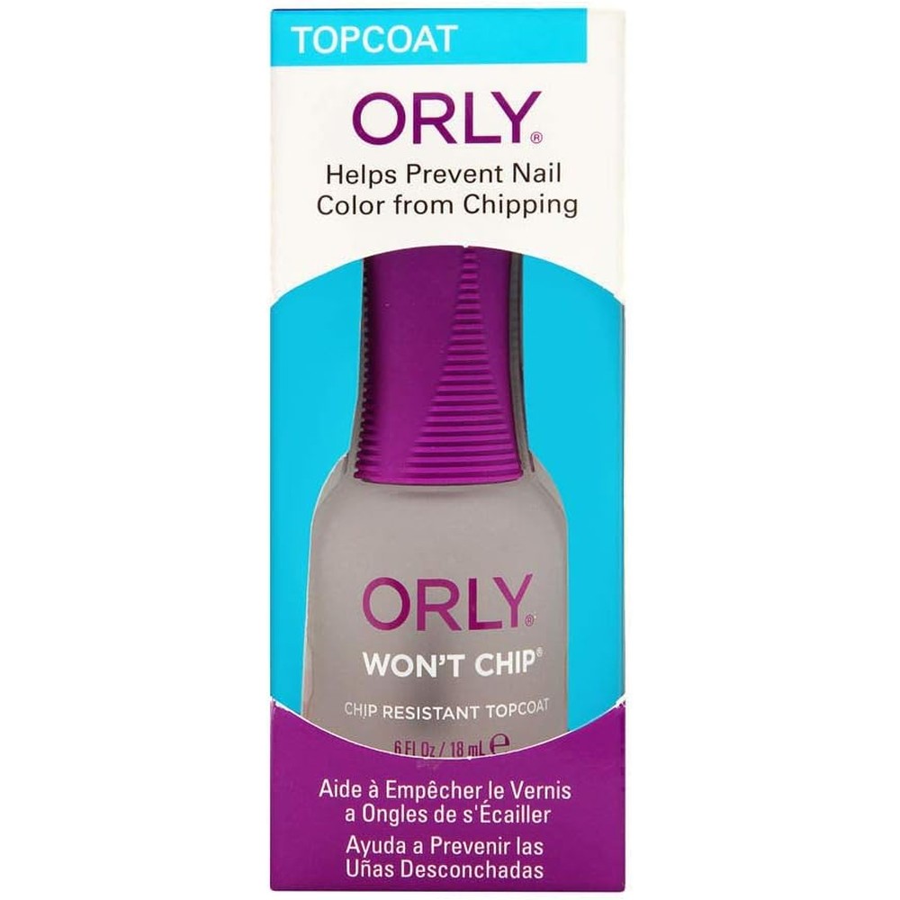 Orly Won't Chip Protective Topcoat 0.6 Fluid Ounce bottle front view