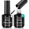 Beetles gel polish top coat and base coat set front view bottle packaging