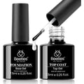 Beetles gel polish top and base coat set front view bottle packaging