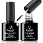 Beetles gel polish top and base coat set front view bottle packaging