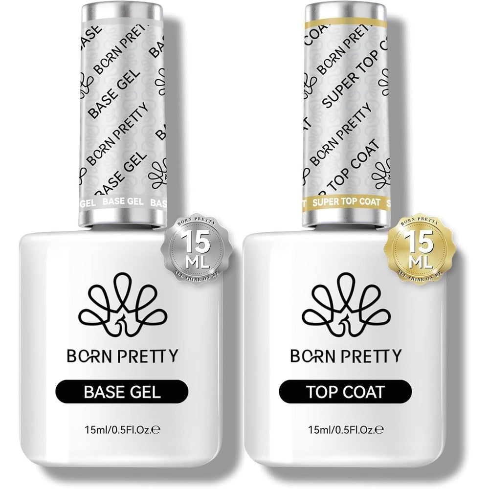 Born Pretty Gel Base and Top Coat Set 15ml front view
