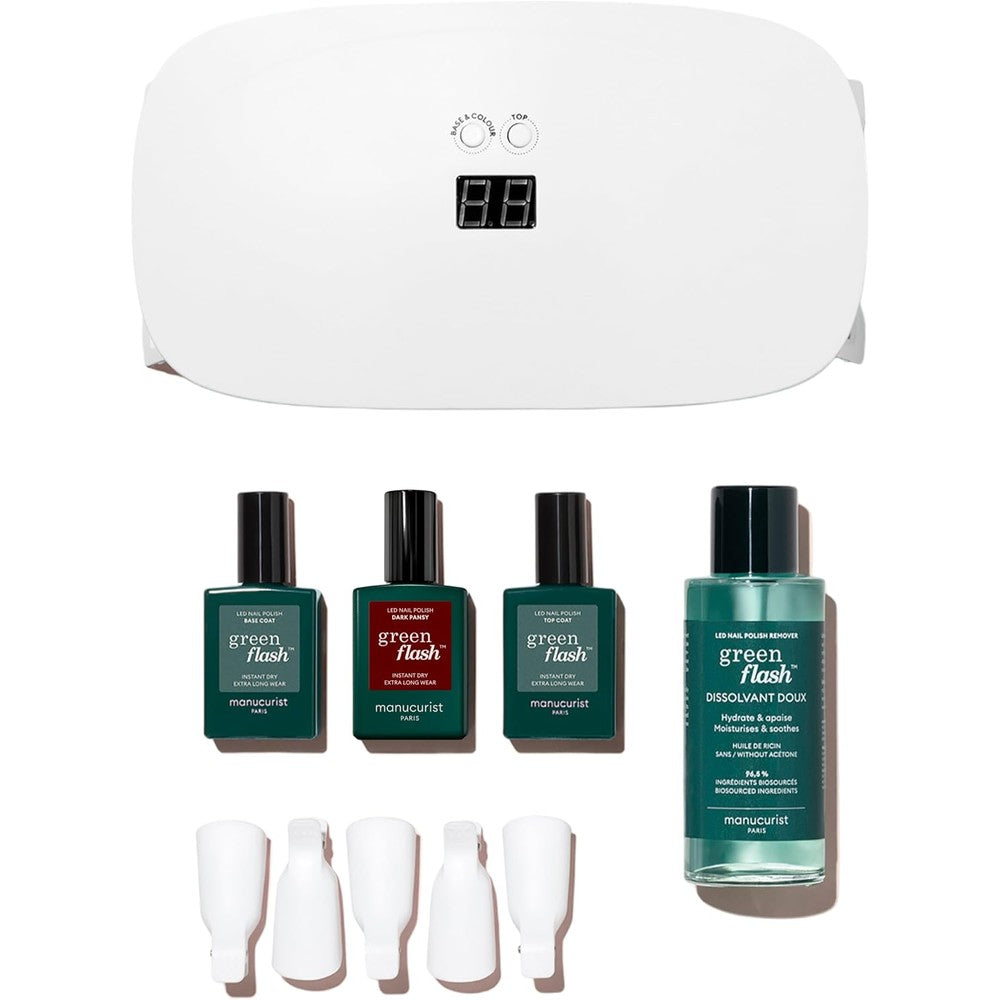 Manucurist Green Flash Slim LED Nail Gel Kit with lamp and polish