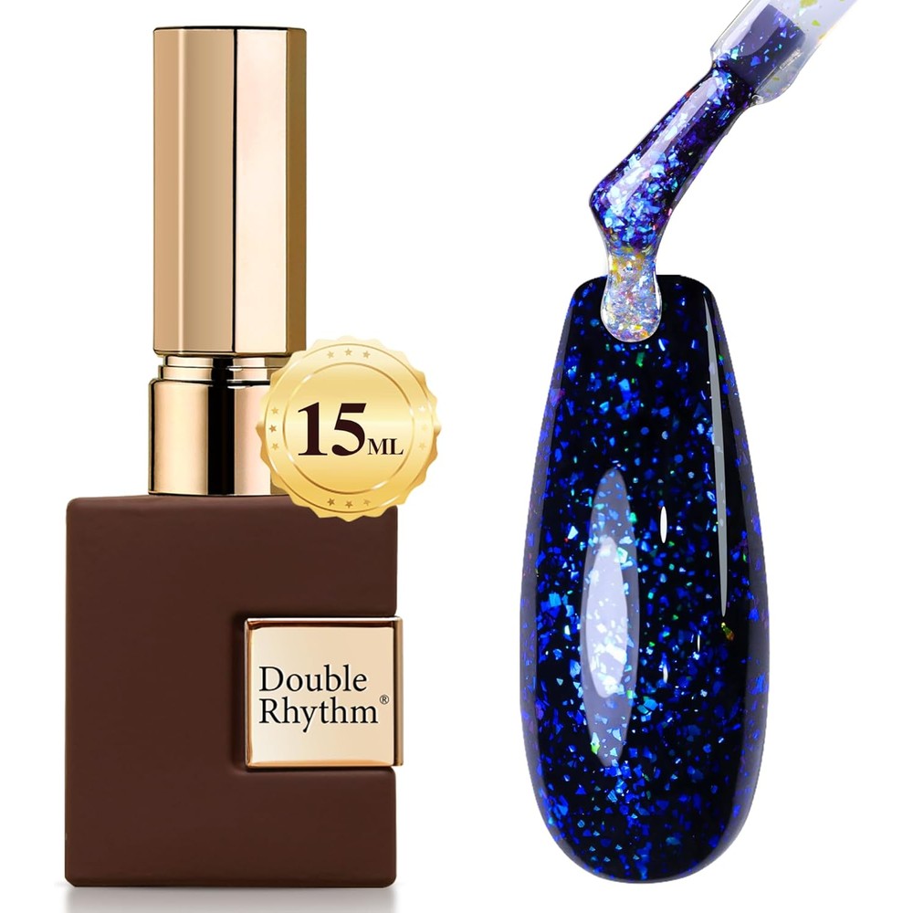 Double Rhythm Aurora 15ml gel top coat bottle front view