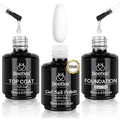 Beetles gel polish kit front view showcasing three 15 milliliter bottles.