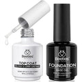 Beetles gel base and top coat set front view bottles