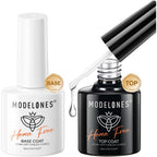 Modelones gel top coat and base coat set front view packaging