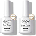 GAOY gel top and base coat set front view bottles