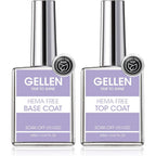Gellen Hema Free Gel Base And Top Coat Set front view packaging