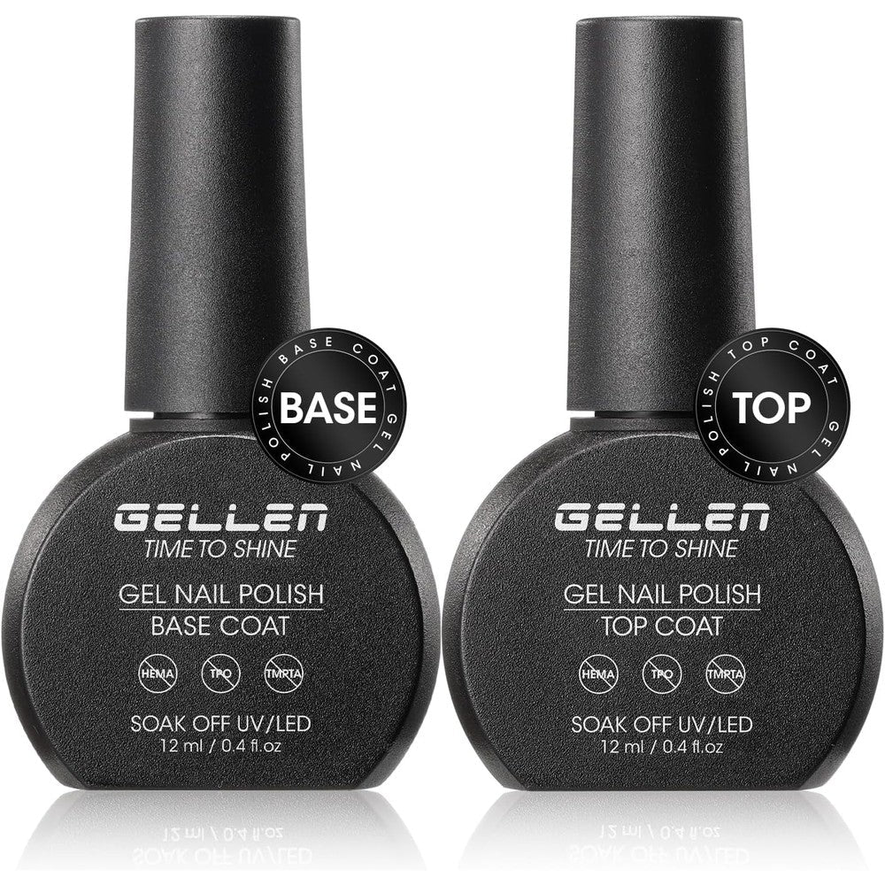 GELLEN Gel Base and Top Coat Gel Nail Polish two piece set front view
