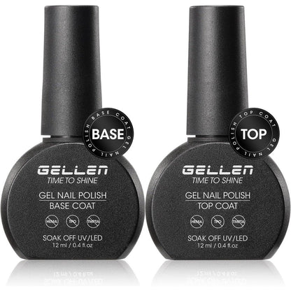 GELLEN Gel Base and Top Coat Gel Nail Polish two piece set front view
