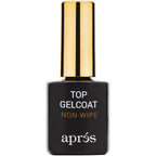 Apres non-wipe glossy top gelcoat front view bottle packaging
