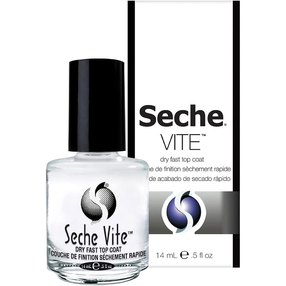 Seche Vite Dry Fast Top Coat Nail Polish front view bottle