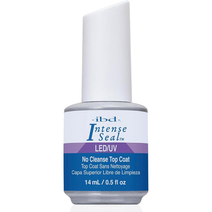 IBD LED and UV Intense Seal No Cleanse Top Coat bottle front view salon grade nail sealant