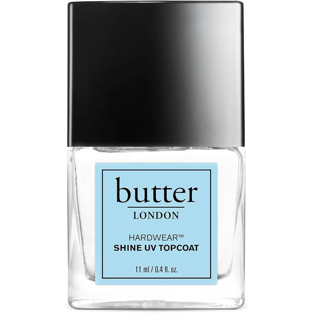 Butter London Hardwear Shine UV Top Coat front view bottle with clear cap