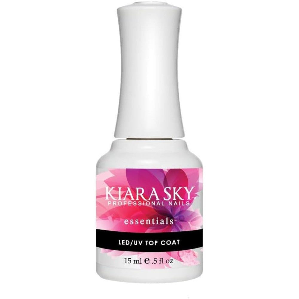 Kiara Sky Professional Nails LED UV Gel Polish Non Wipe Top Coat front view bottle