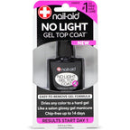 Nail-Aid no-light gel top coat front view transparent bottle