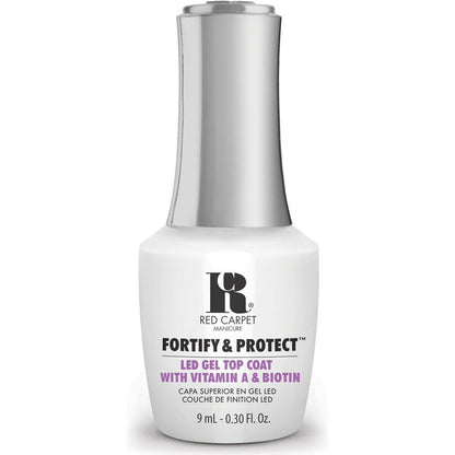 RC Red Carpet Manicure Fortify And Protect LED Gel Top Coat front view bottle