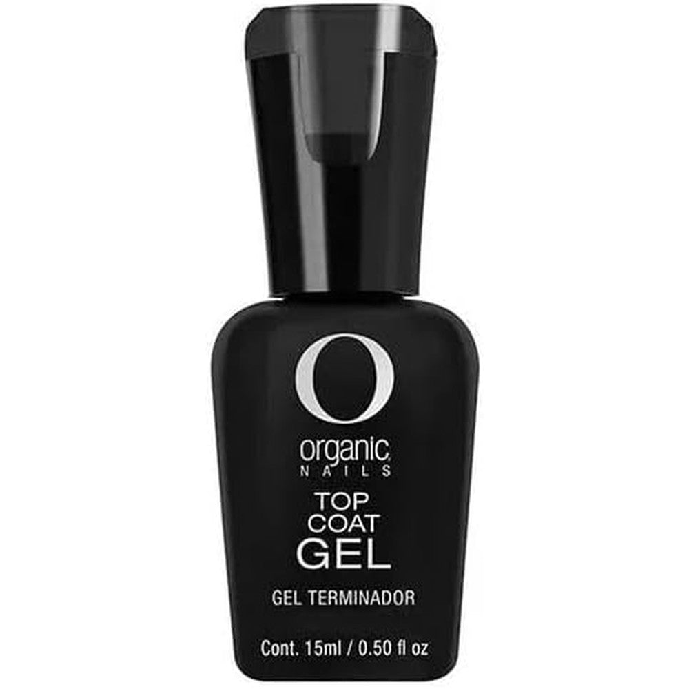 Organic Nails Top Gel Gel Terminador Coat 15ml black bottle front view