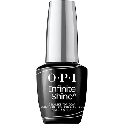 OPI Infinite Shine Gel Like Top Coat 15ml bottle front view clear long wear nail polish