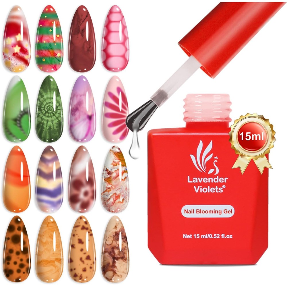 Lavender Violets 15ml Blooming Gel bottle front view for nail art