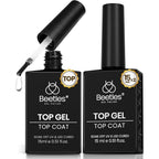 Beetles gel polish top coat front view bottles