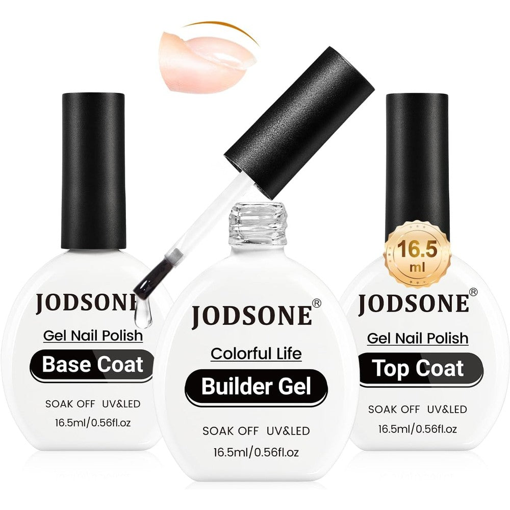 JODSONE 3-piece top coat and base coat set front view on white background showcasing the premium bottles.