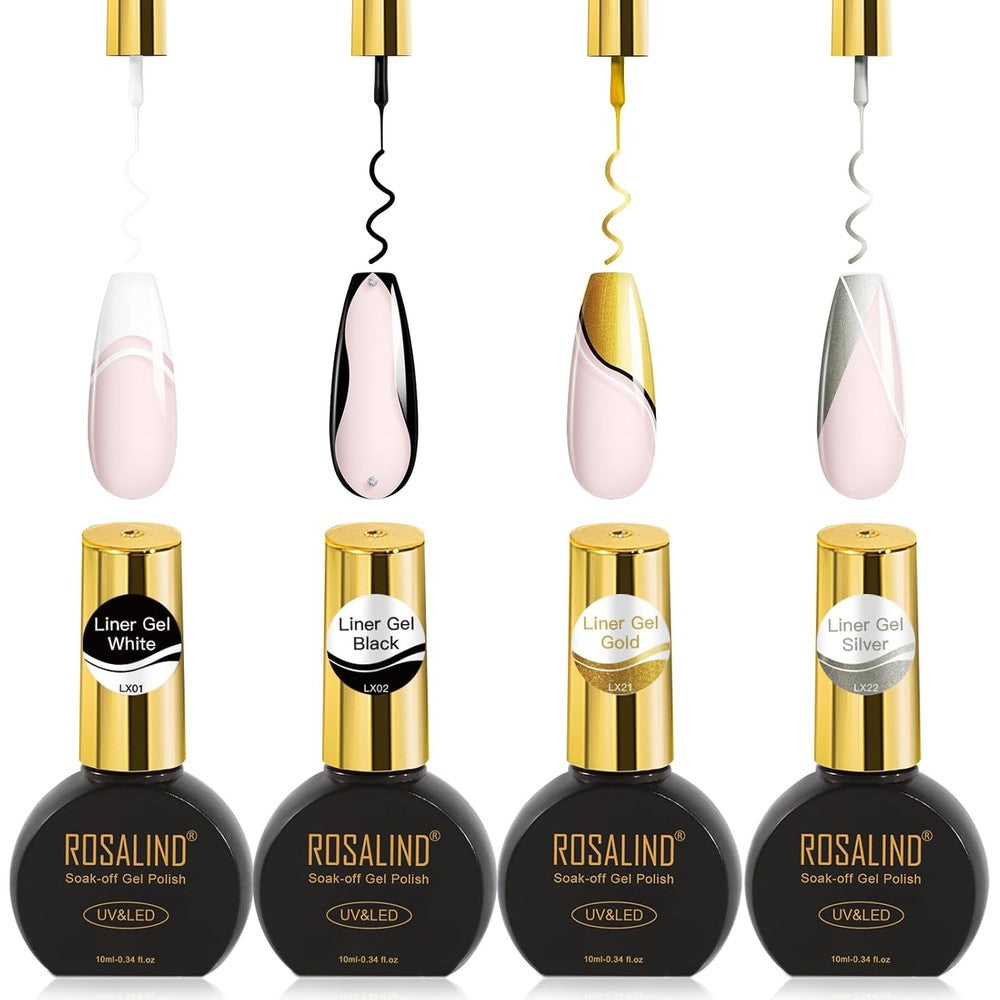 Rosalind gel liner nail polish 4 color set front view