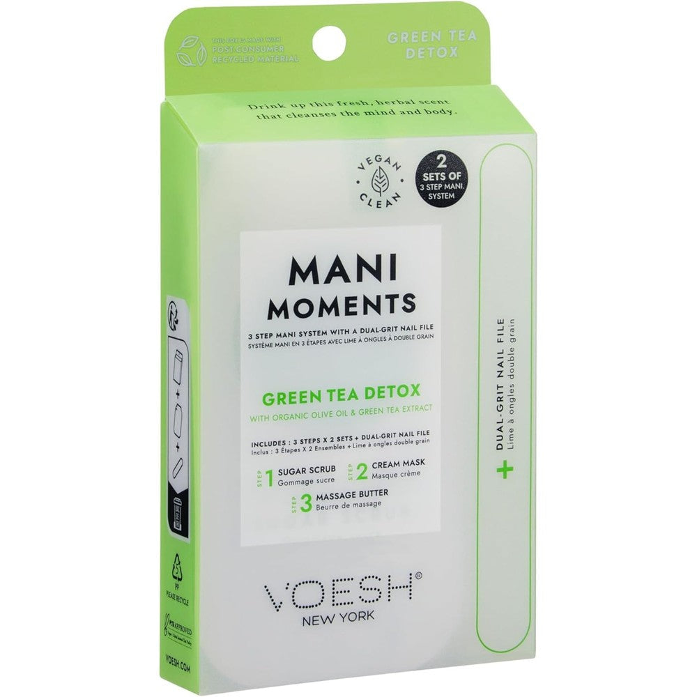 VOESH Mani Moments 3 step manicure kit with green tea detox ingredients