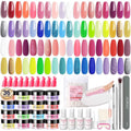 Azurebeauty neon dip powder nail kit front view with color jars