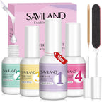 Saviland dip powder liquid set front view bottles