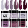 Azurebeauty dip powder nail set front view showing six color jars